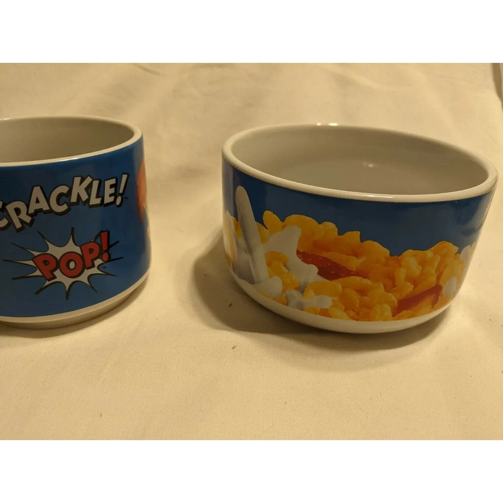 Vintage Rice Krispie Snap Crackle Pop Cereal Bowl And Cup Set